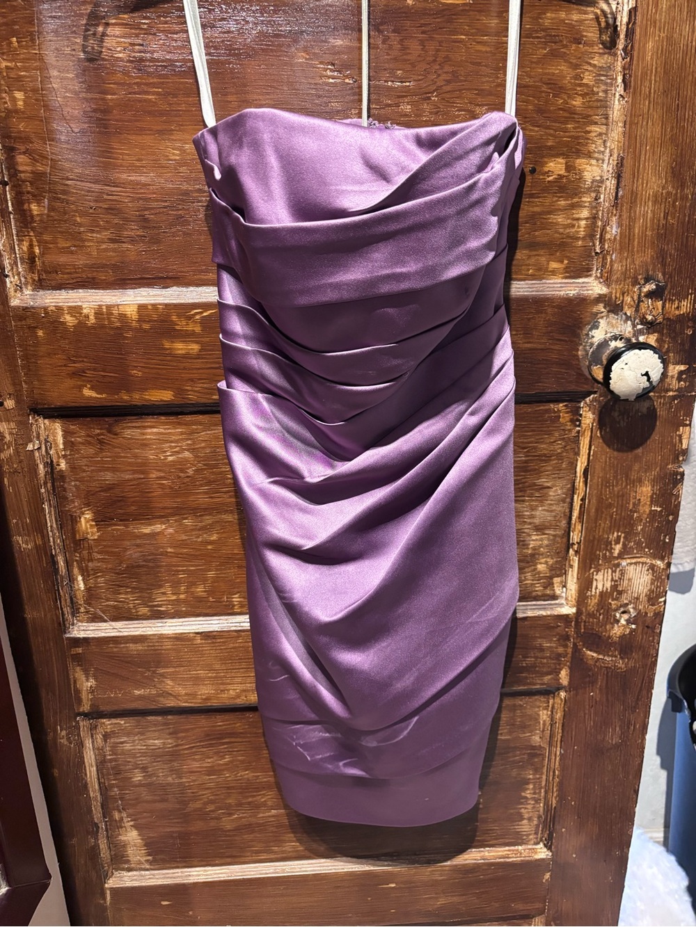 Strapless midi dress